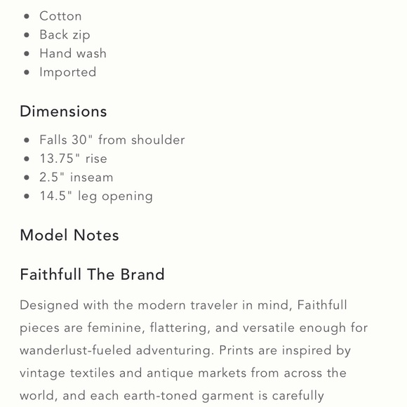 Faithfull the Brand Alba playsuit/romper, M NWT - Picture 5 of 7